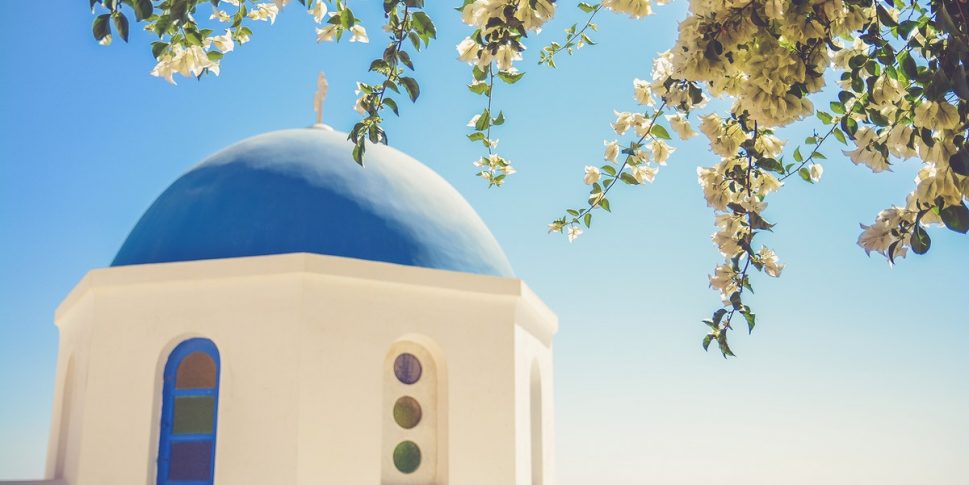 Fira, Greece. Original public domain image from Wikimedia Commons